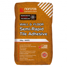 Norcros Semi-Rapid Wall & Floor S1 Adhesive 20kg White